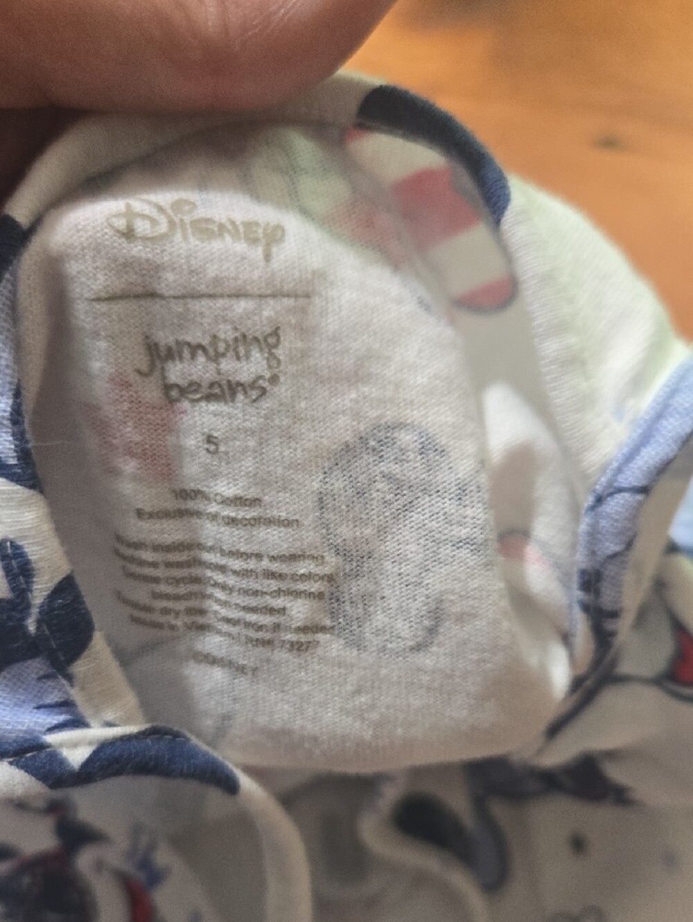Jumping Bean Disney White Sundress with Red and Blue Mickey Print Sz 5 - Picture 2 of 4